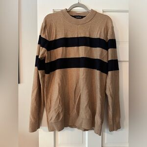 Scotch & Soda Wool Cotton Striped Long Sleeve Crewneck Pullover Sweater